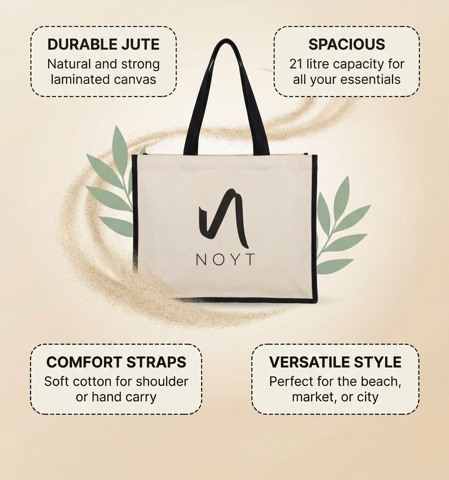 NOYT Canvas Beach Bag